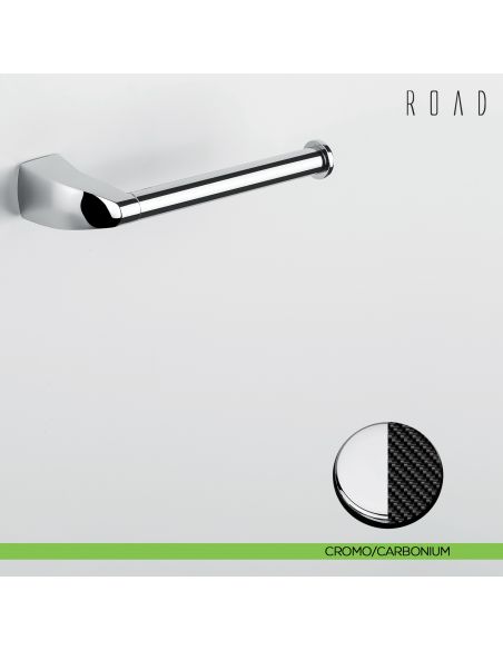 Porta Rotolo Colombo Design Road B8008 cromo-carbonium