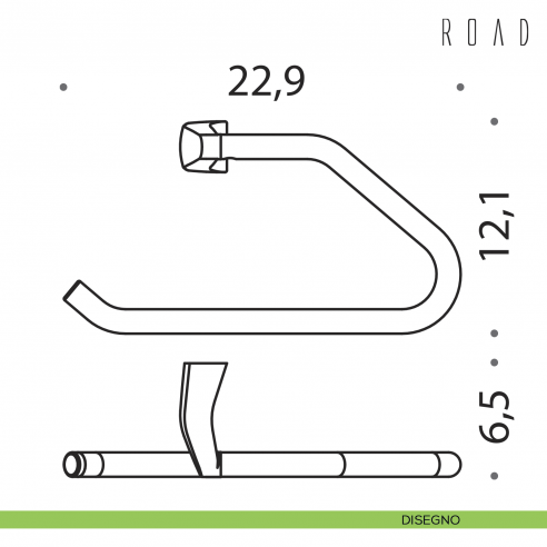 Porta salvietta ad anello Colombo Design Road B8031 disegno