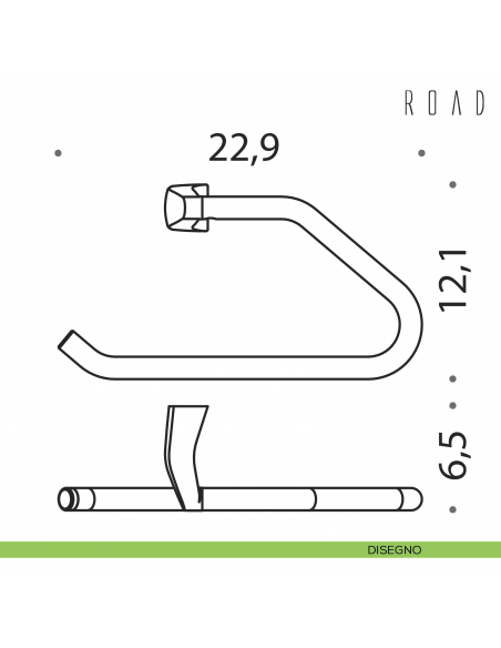 Porta salvietta ad anello Colombo Design Road B8031 disegno