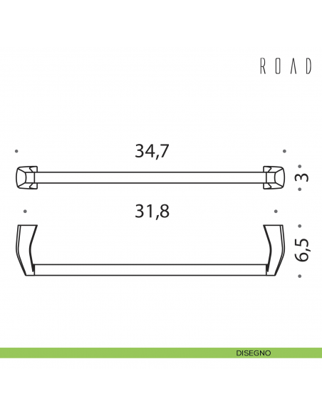 Porta salvietta Colombo Design Road 34,7 cm B8009 disegno