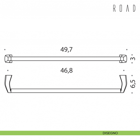 Porta salvietta Colombo Design Road 49,7 cm B8010 disegno