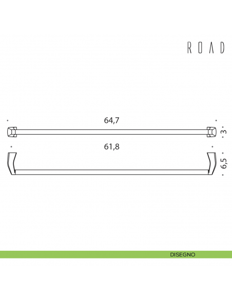 Porta salvietta Colombo Design Road 64,7 cm B8011 disegno