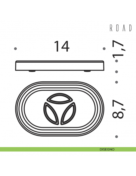 Porta sapone da appoggio Colombo Design Road B8040 disegno