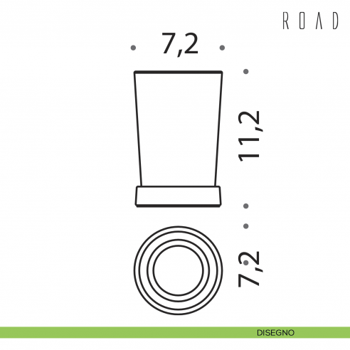 Porta bicchiere da appoggio Colombo Design Road B8041 disegno