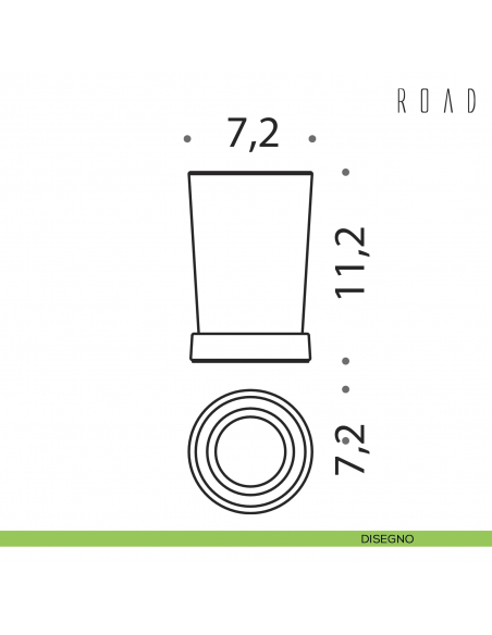 Porta bicchiere da appoggio Colombo Design Road B8041 disegno