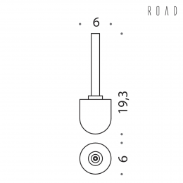 Ciuffo in setola con prolunga Colombo Design Road B8057