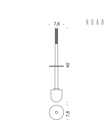 Manico con ciuffo Colombo Design Road B8058 cromo/carbonium