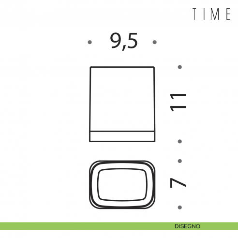 Porta bicchiere Colombo Design Time disegno