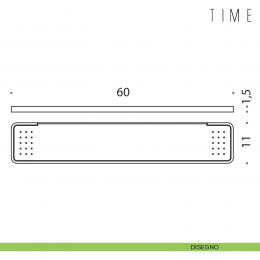 Mensola Colombo Design Time 60 cm 2