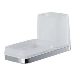 Porta sapone e porta bicchiere Colombo Design Time