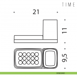 Porta sapone e porta bicchiere Colombo Design Time 2