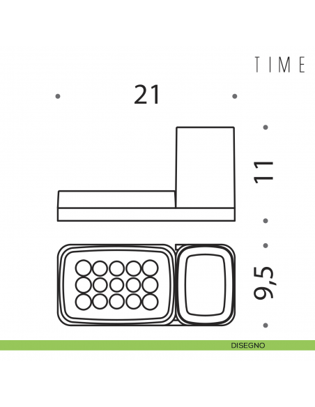 Porta sapone e porta bicchiere Colombo Design Time disegno