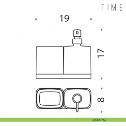 Porta bicchiere e spandisapone Colombo Design Time 2