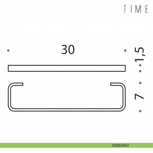 Porta salvietta Colombo Design Time 30 cm disegno