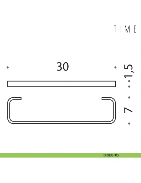 Porta salvietta Colombo Design Time 30 cm disegno