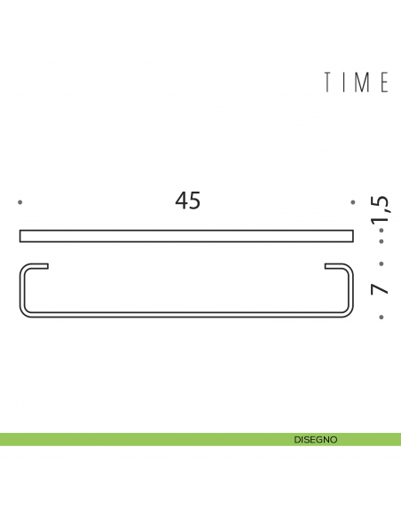 Porta salvietta Colombo Design Time 45 cm disegno