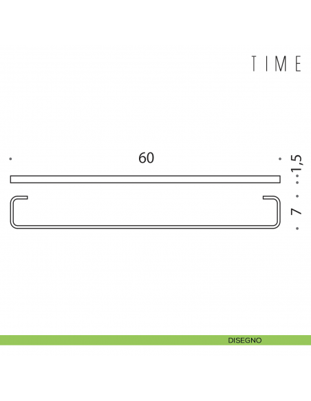 Porta salvietta Colombo Design Time 60 cm disegno