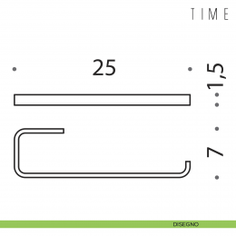 Porta salvietta fisso Colombo Design Time 2