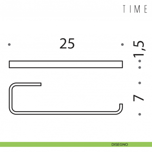 Porta salvietta fisso Colombo Design Time disegno