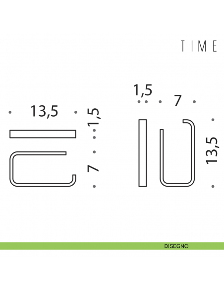 Porta rotolo Colombo Design Time disegno