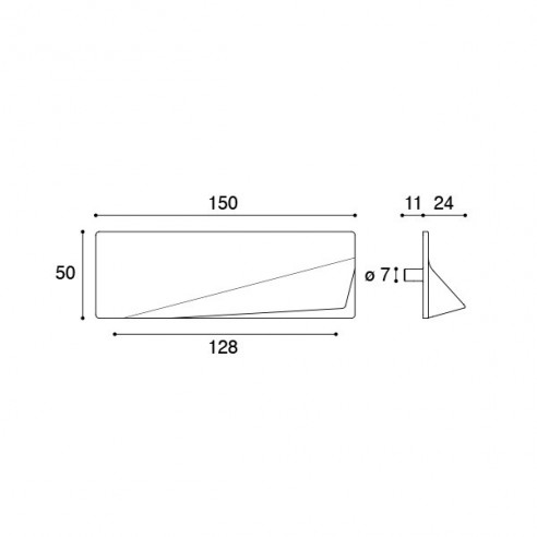 Maniglia incasso per mobile Confalonieri MB09145 disegno