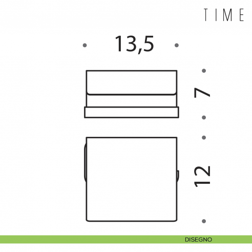 Porta rotolo coperto Colombo Design Time disegno