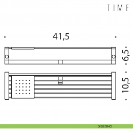 Mensola con ganci Colombo Design Time 2