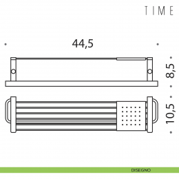 Mensola con porta salvietta Colombo Design Time 2