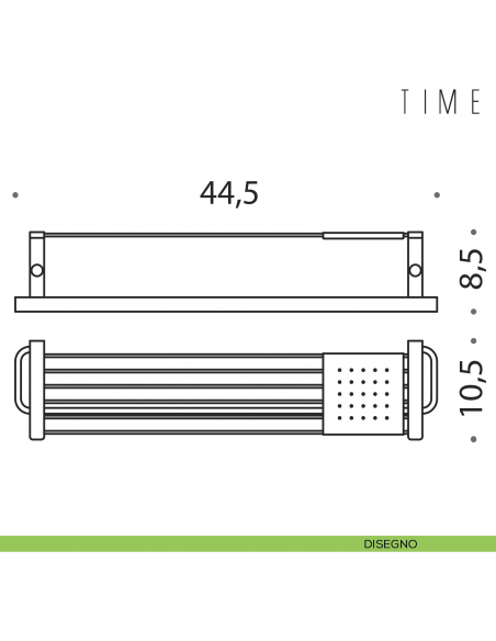 Mensola con porta salvietta Colombo Design Time disegno