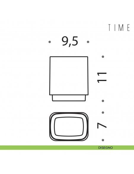 Porta bicchiere da appoggio Colombo Design Time disegno