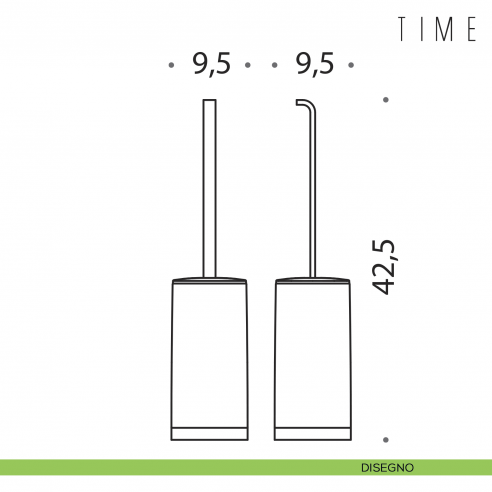 Porta scopino da appoggio Colombo Design Time disegno