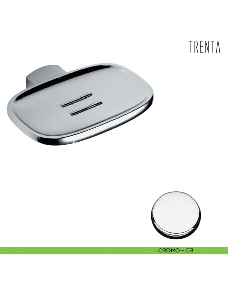 Porta sapone inamovibile Colombo Design serie Trenta cromo