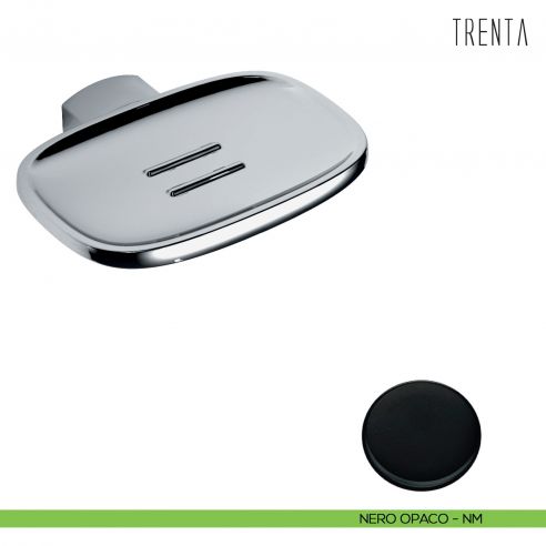 Porta sapone inamovibile Colombo Design serie Trenta neromat