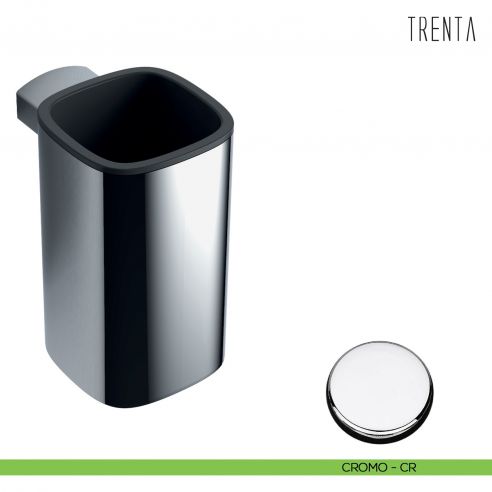 Porta bicchiere Colombo Design serie Trenta cromo