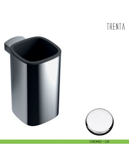 Porta bicchiere Colombo Design serie Trenta cromo