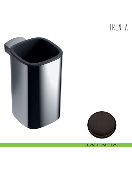 Porta bicchiere Colombo Design serie Trenta grafite mat