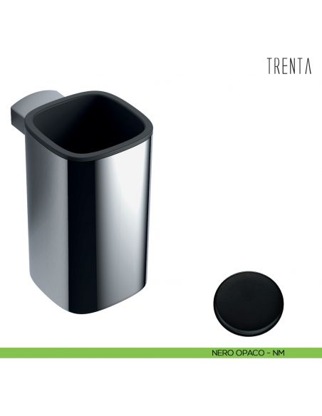 Porta bicchiere Colombo Design serie Trenta neromat