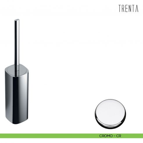 Porta scopino da appoggio Colombo Design serie Trenta cromo