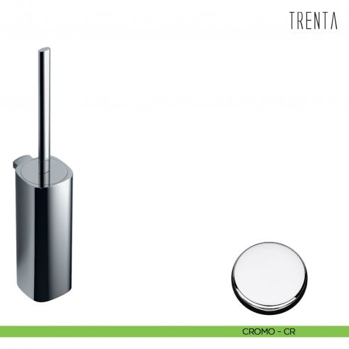 Porta scopino sospeso Colombo Design serie Trenta cromo