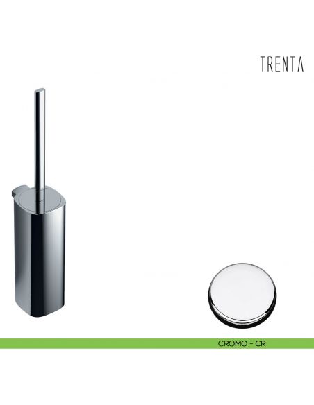 Porta scopino sospeso Colombo Design serie Trenta cromo