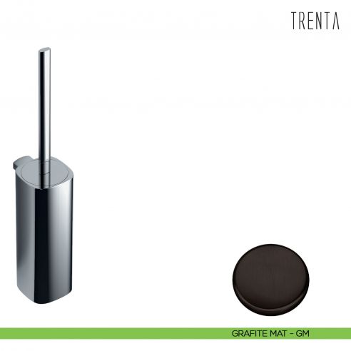 Porta scopino sospeso Colombo Design serie Trenta grafite mat