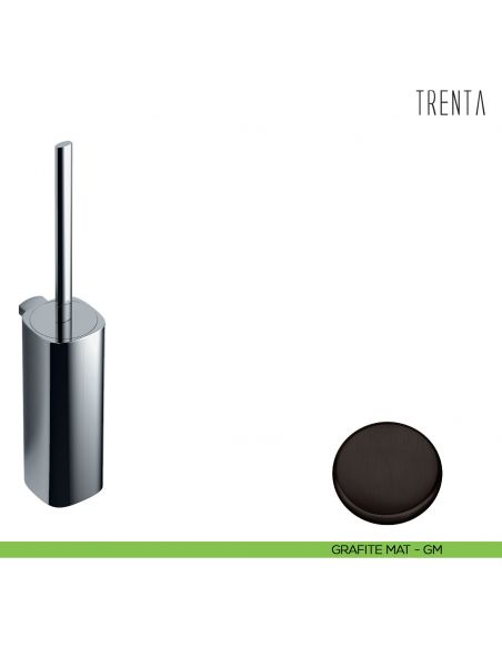 Porta scopino sospeso Colombo Design serie Trenta grafite mat