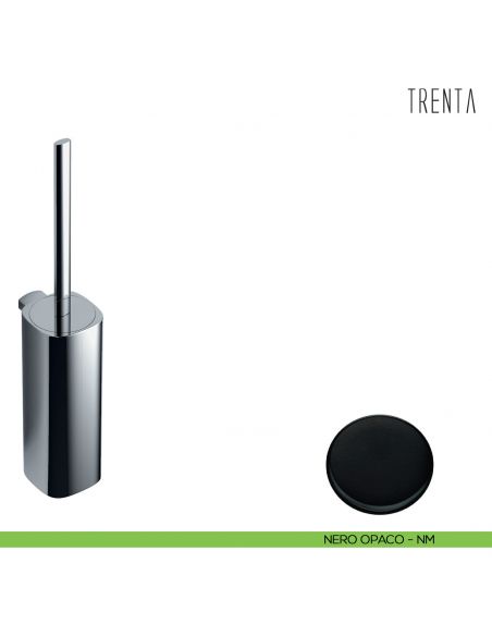 Porta scopino sospeso Colombo Design serie Trenta neromat