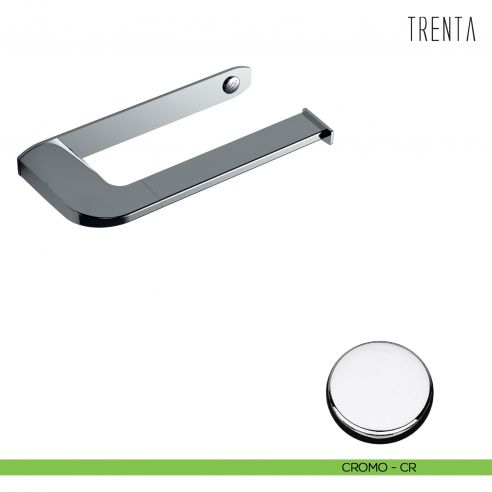 Porta rotolo reversibile Colombo Design serie Trenta cromo