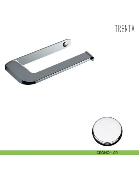 Porta rotolo reversibile Colombo Design serie Trenta cromo