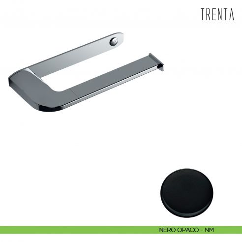 Porta rotolo reversibile Colombo Design serie Trenta neromat