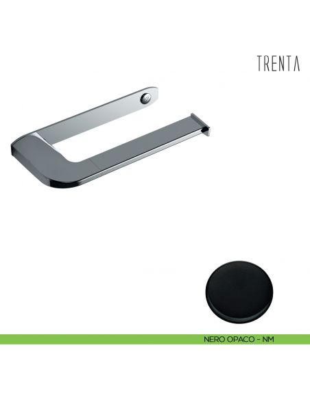 Porta rotolo reversibile Colombo Design serie Trenta neromat