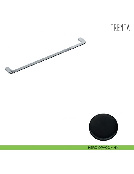 Porta salvietta Colombo Design serie Trenta 64,6 cm neromat