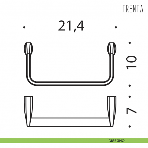 Porta salvietta ad anello Colombo Design serie Trenta disegno