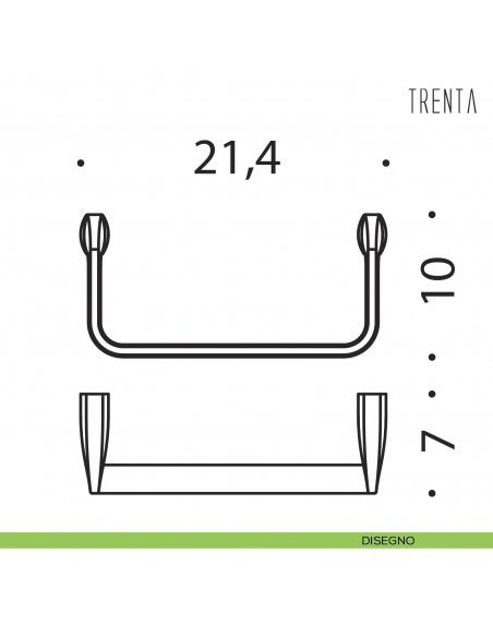 Porta salvietta ad anello Colombo Design serie Trenta disegno